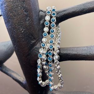 Set of 2 Crystal 8” bracelets